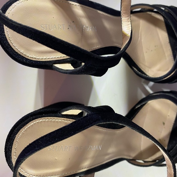 Stuart Weitzman Memoir Block Heel Sandal Suede - Picture 5 of 16